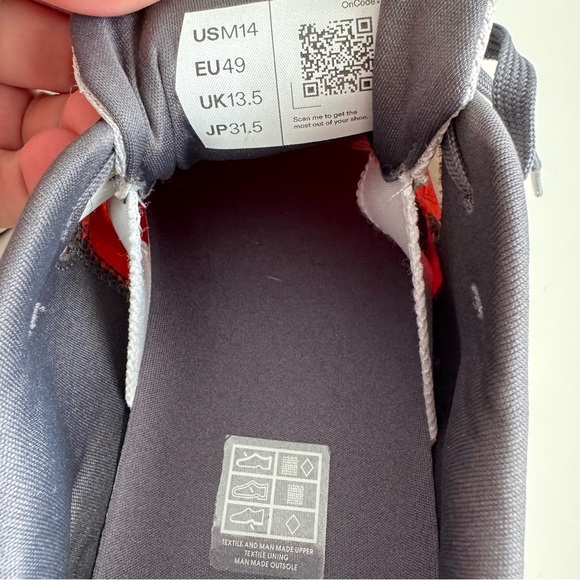 On Running Cloud X Sneakers Men’s 14 Grey/Orange - Picture 6 of 8